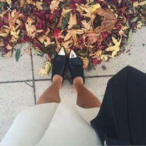 Senso Black Mule Slip Ons with Silver - Size 6.5